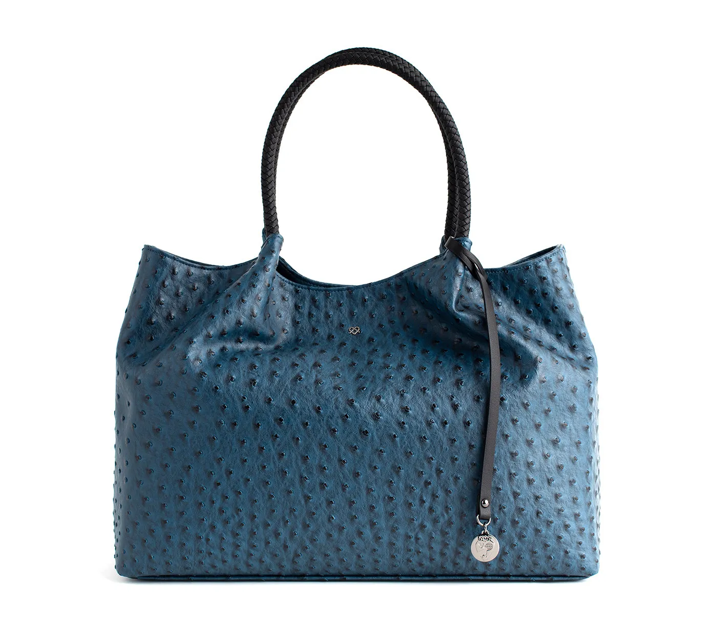 Naomi - Navy Vegan Leather Tote Bag