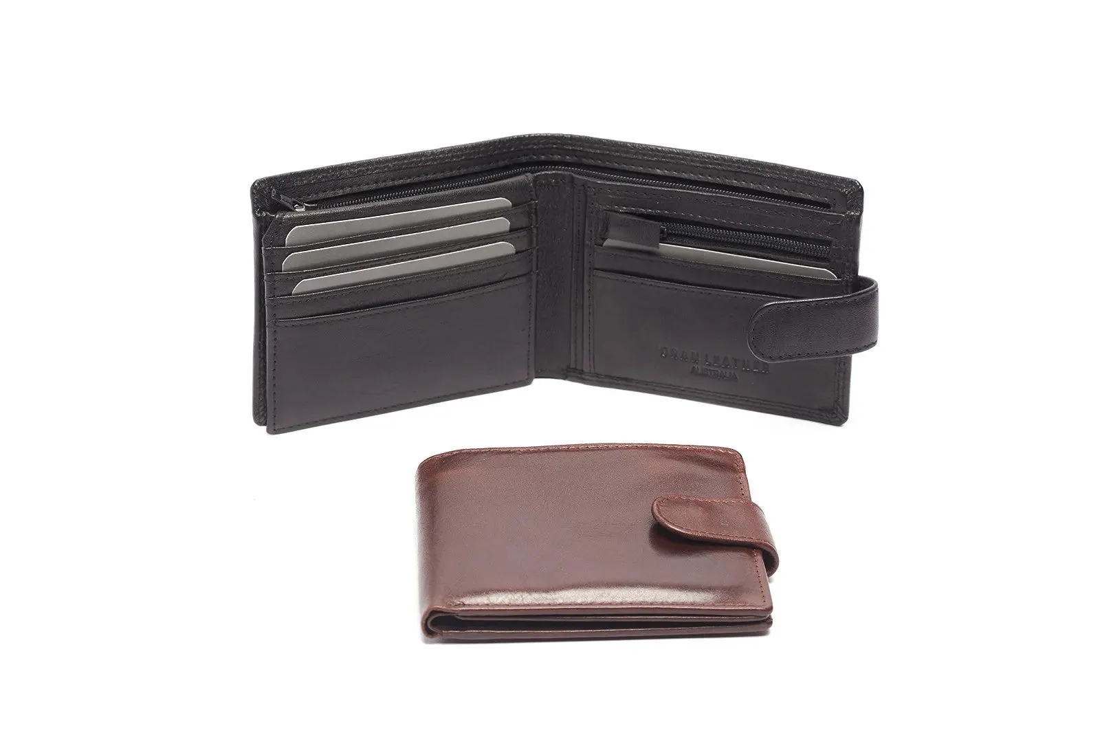 Oran Leather - Sumac Wallet - Brown | Cognac | Black