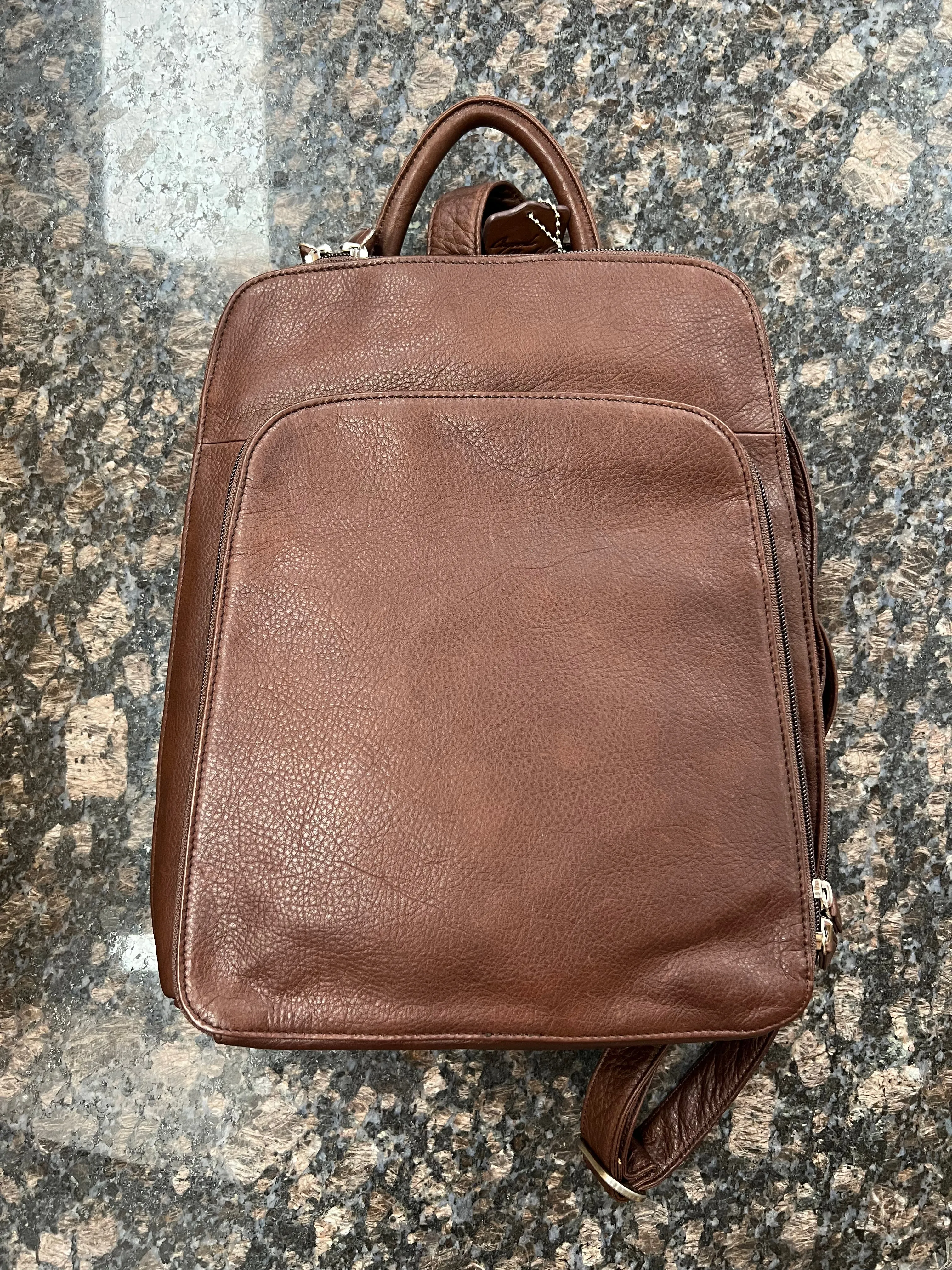 Osgoode Marley Leather RFID Organizer Backpack- 4613