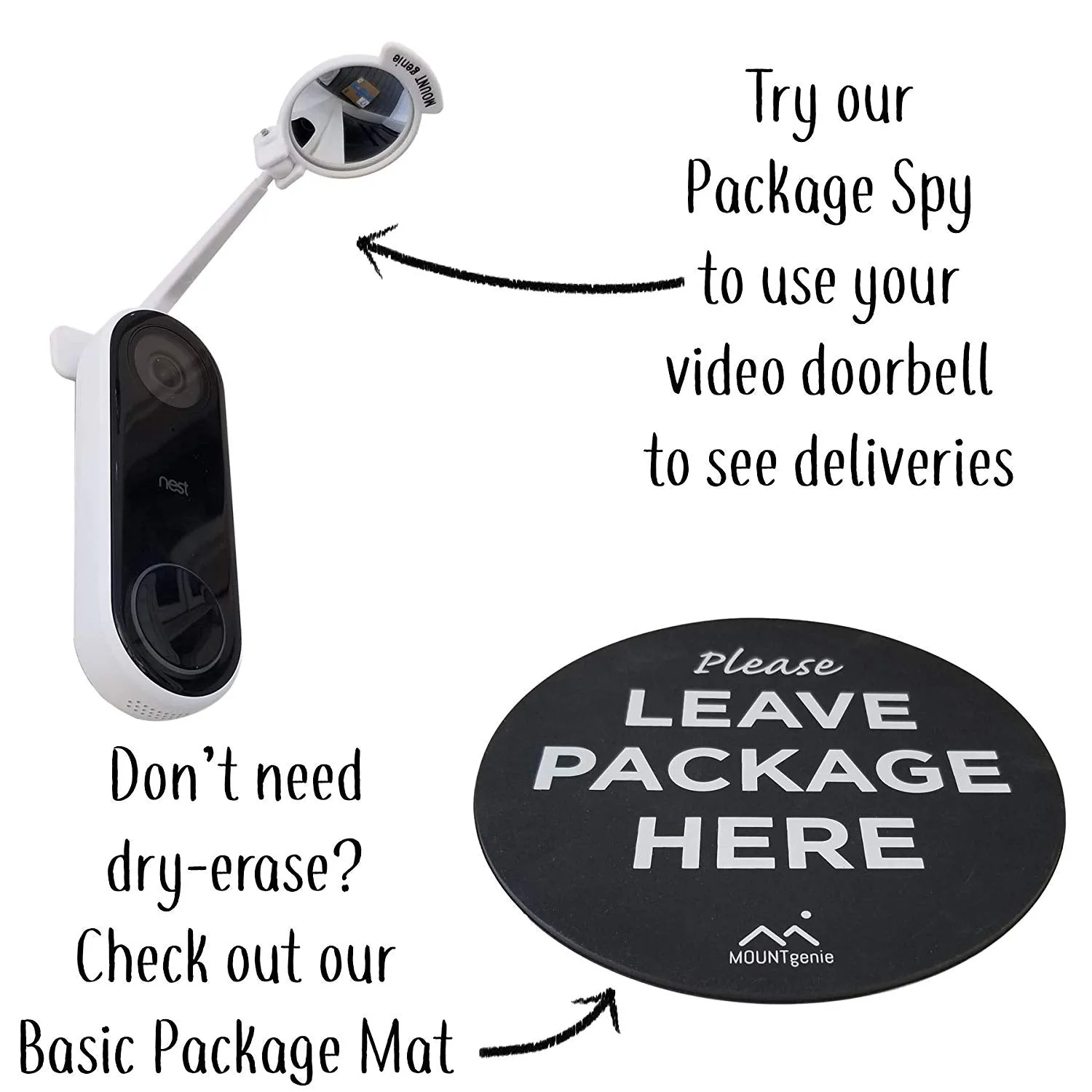 Package Mat Deluxe [Dry-Erase] – A Simple Way to Let Deliveries Know Where to Leave Your Stuff.