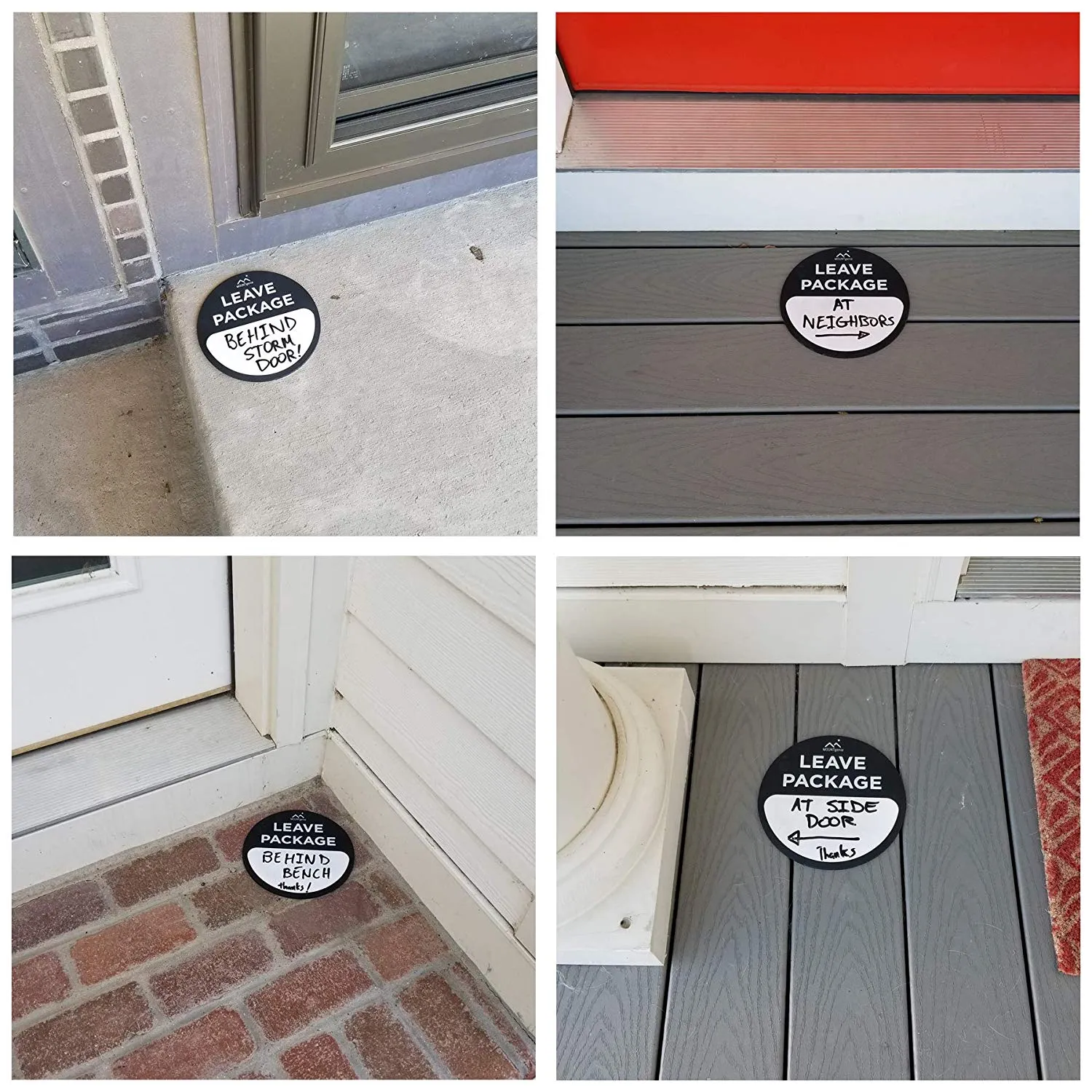 Package Mat Deluxe [Dry-Erase] – A Simple Way to Let Deliveries Know Where to Leave Your Stuff.