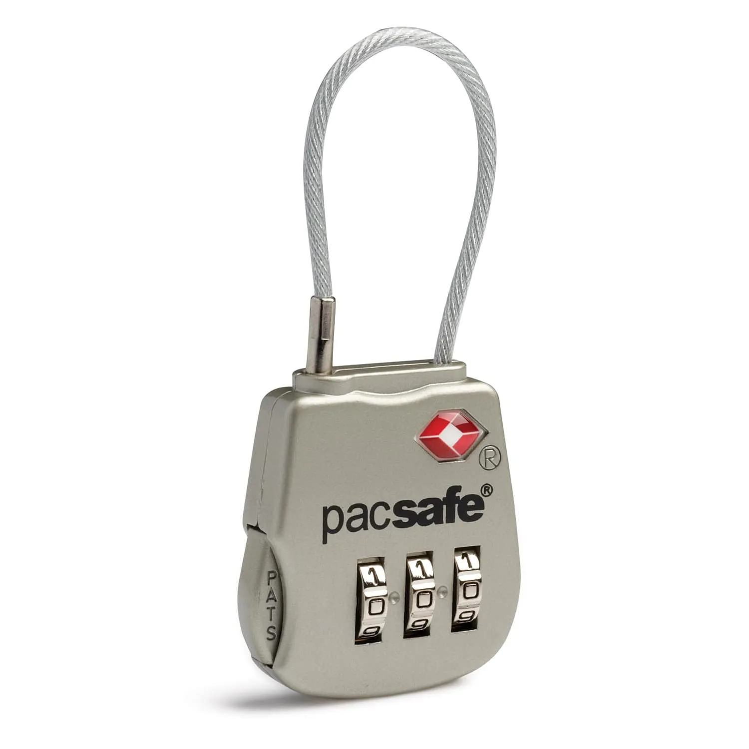 Pacsafe - Prosafe 800 Combination Cable Padlock - Silver