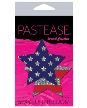 Pastease Glitter Patriotic Star - Red/blue O/s