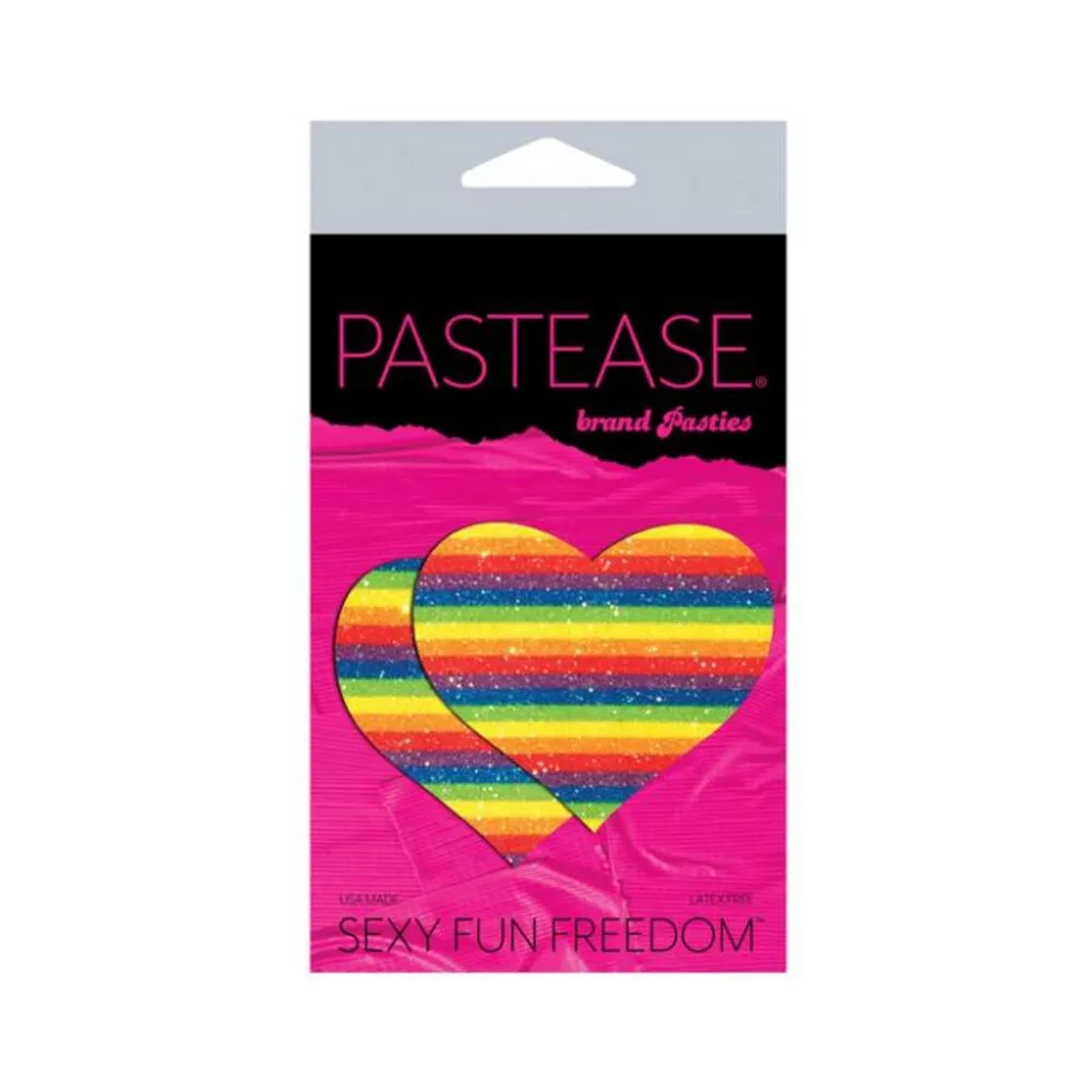 Pastease Glitter Rainbow Heart Pasties