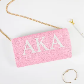 Personality Sorority Beaded Clutch Bag