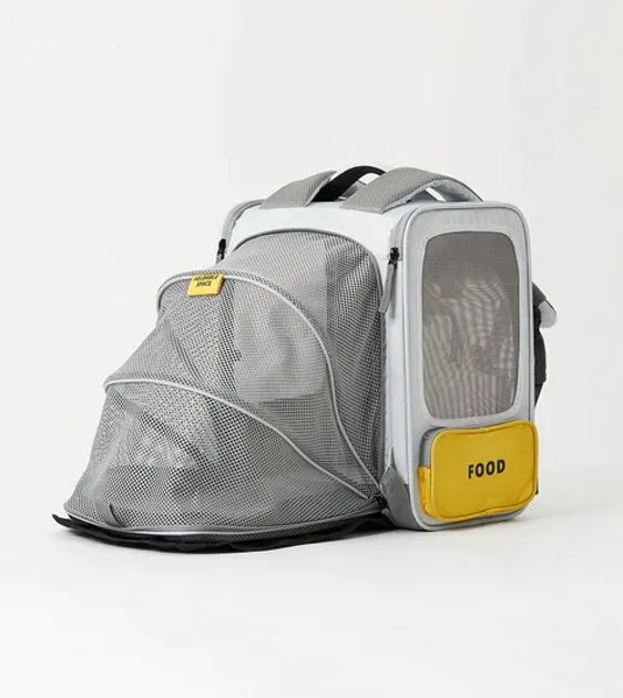 PETKIT Breezy Zone Backpack Carrier (Grey & Yellow)