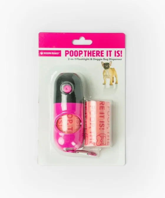 Poop, There It Is! 2-in-1 Flashlight & Doggie Bag Dispenser