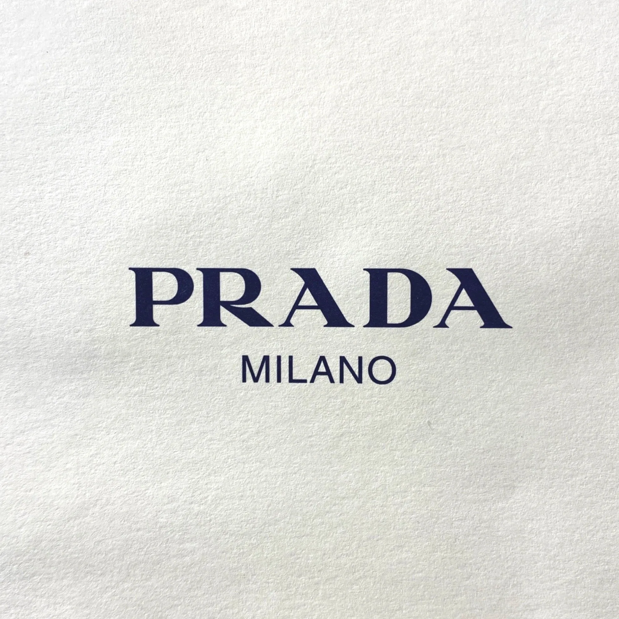 Prada Shopping Gift Bag Authentic Designer White Paper Small Set of 2