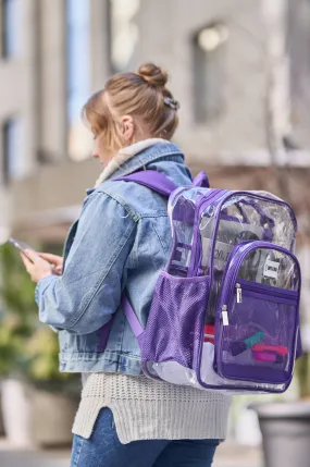 Purple Clear Backpack