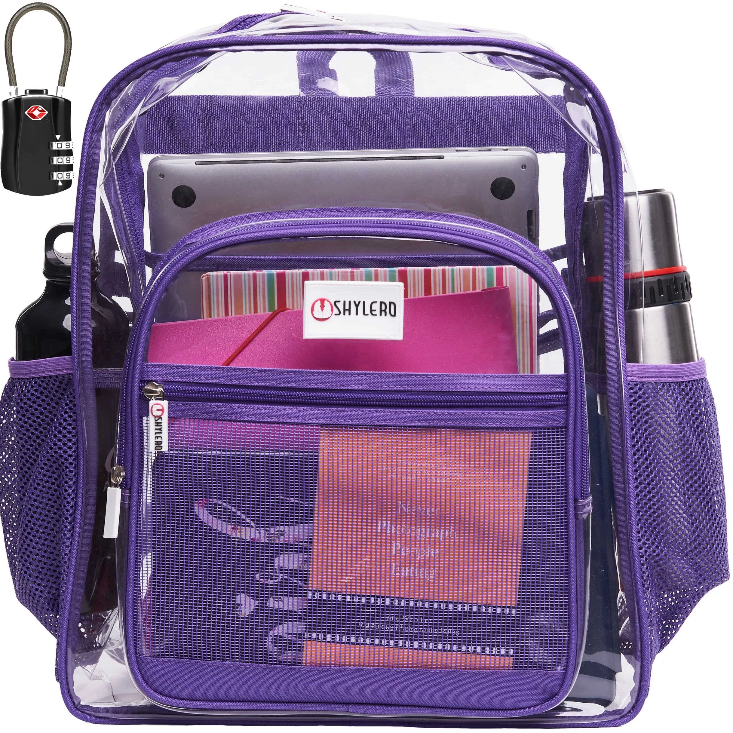 Purple Clear Backpack