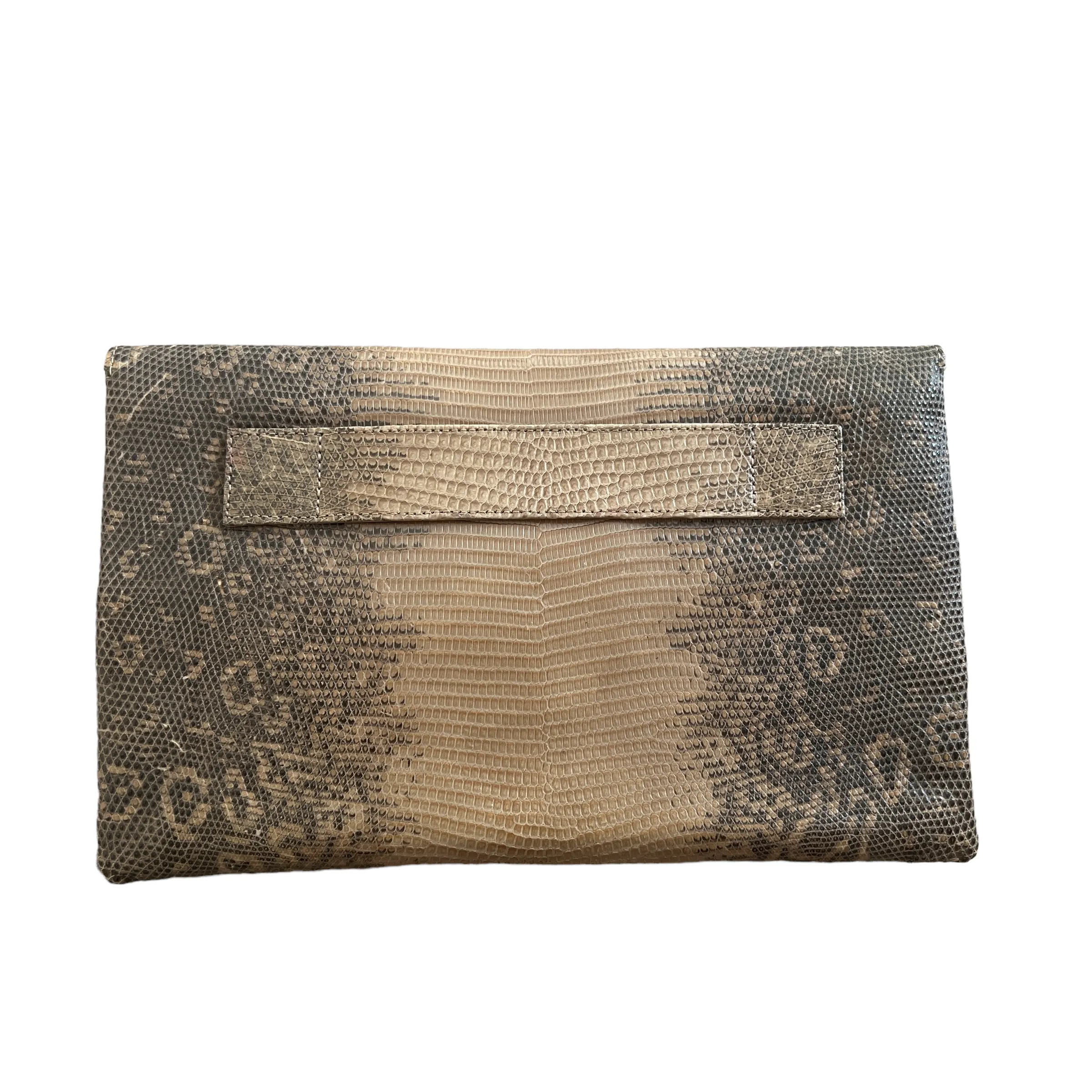 Python Embossed Clutch