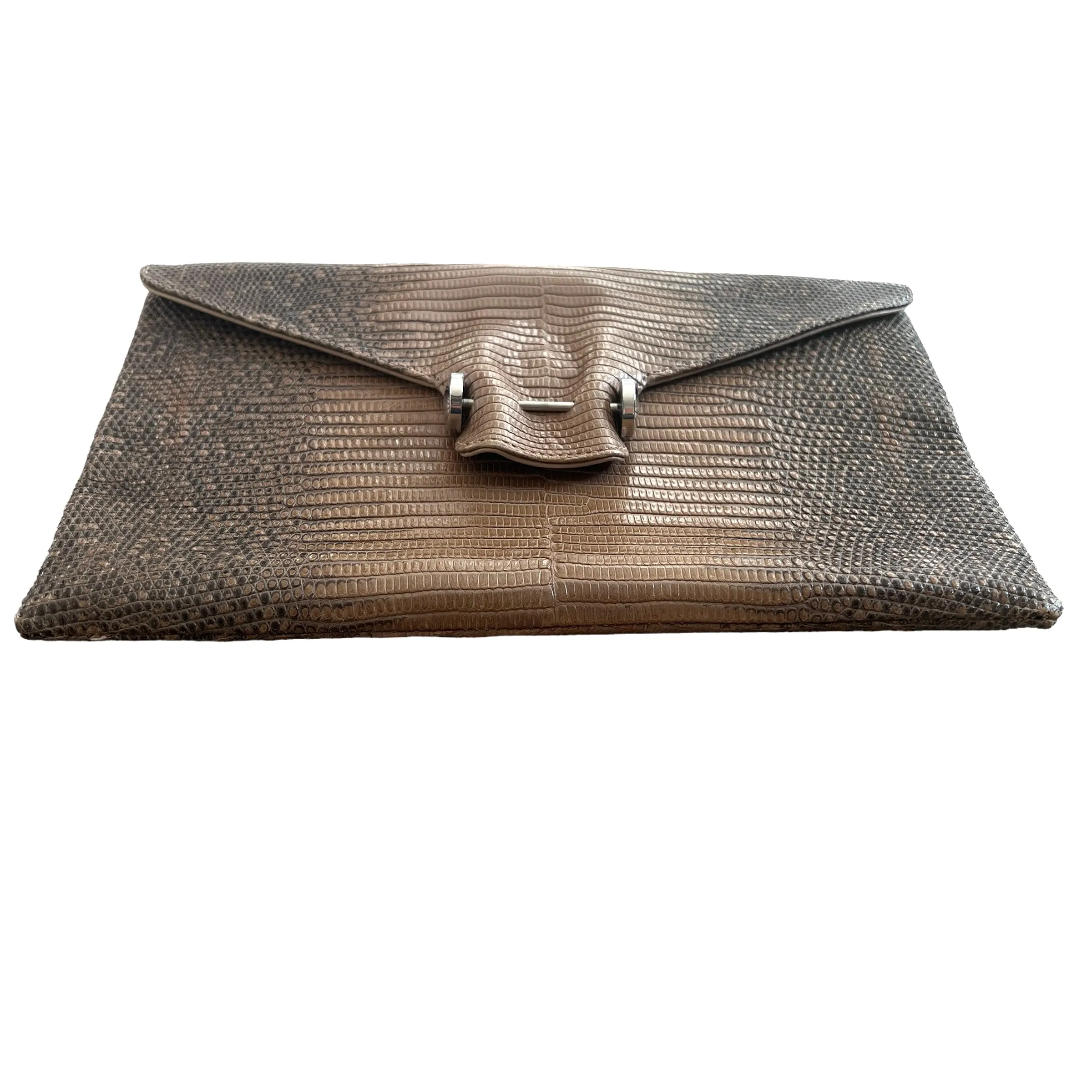 Python Embossed Clutch