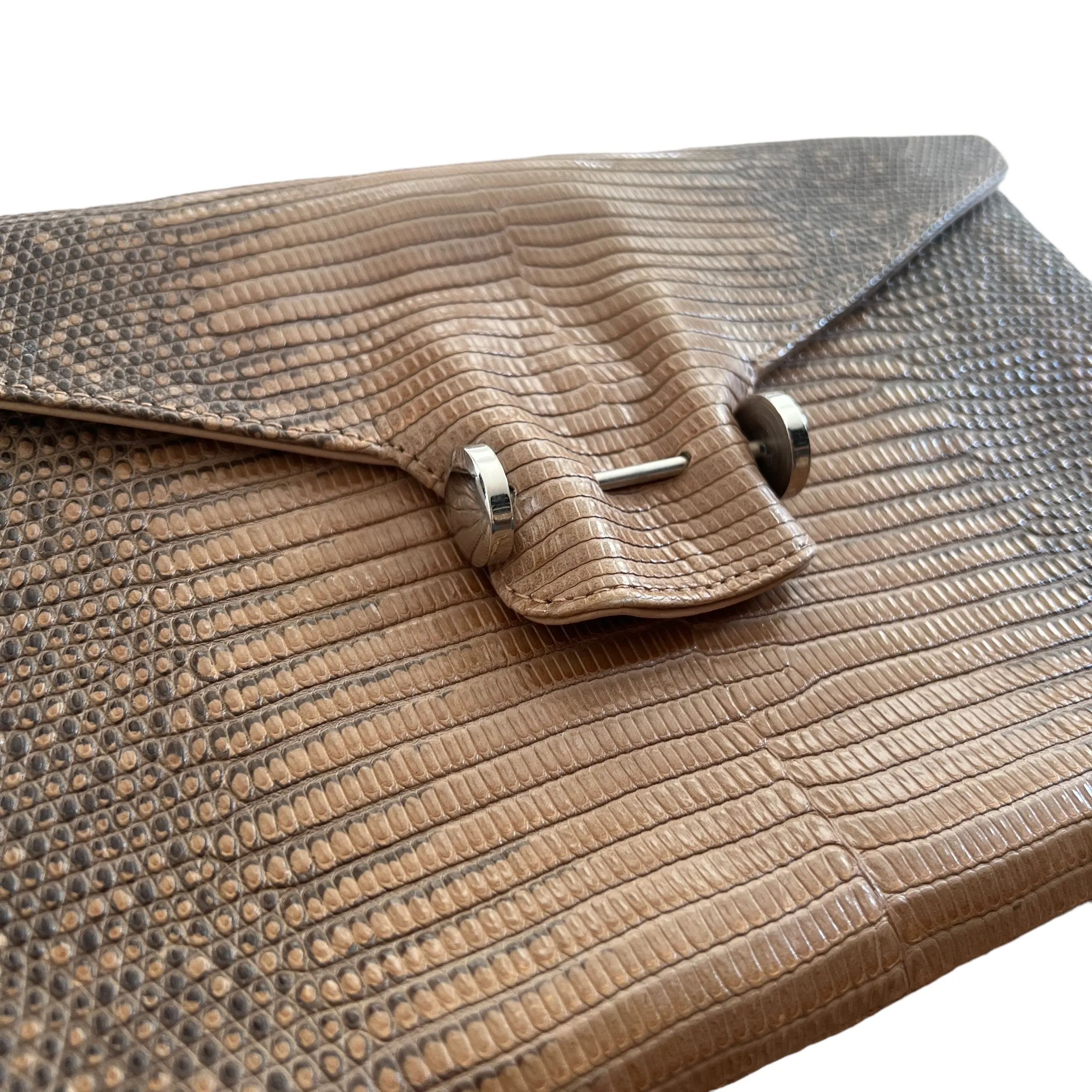 Python Embossed Clutch