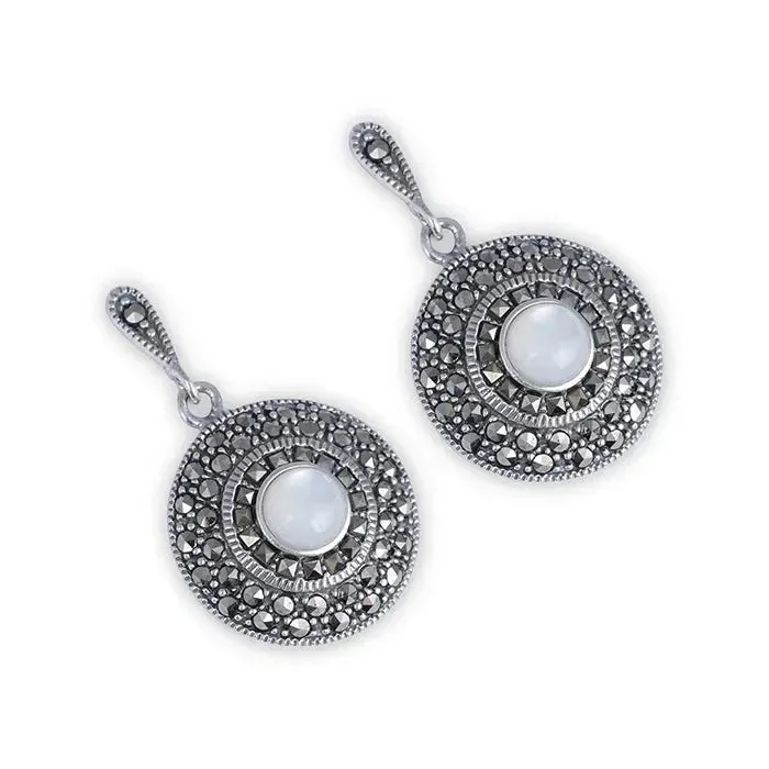 Radiant Orb Elegane Silver Pendant Set