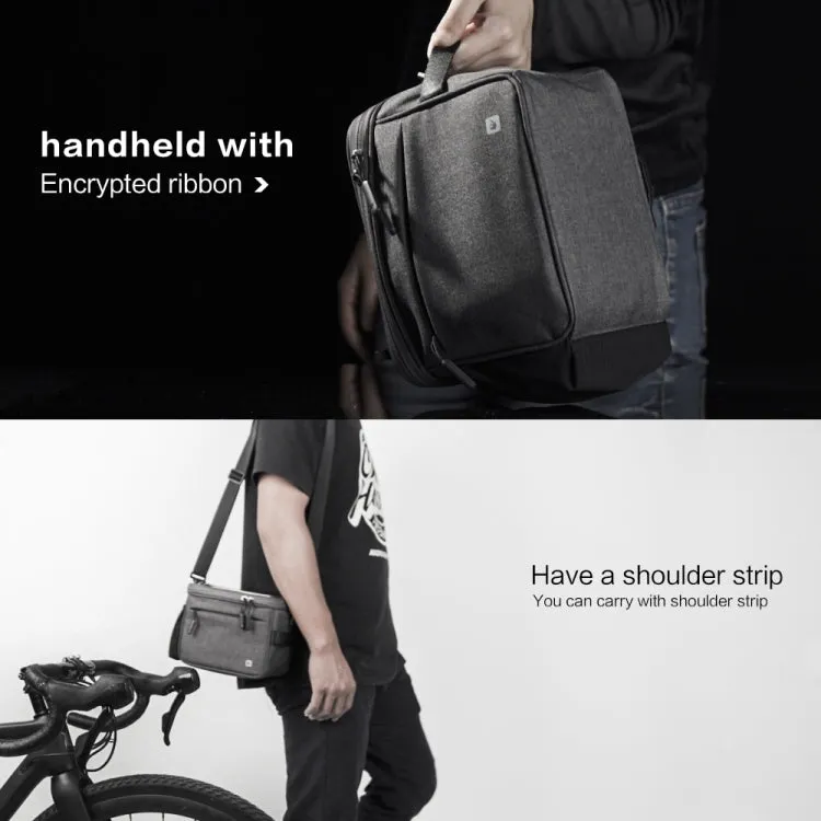 Rhinowalk Bicycle Front Handle Bag Camera Bag Waterproof 7.5 inch Large Touch Screen Navigation Mobile Phone Bag Bicycle Bag(Dark Gray)