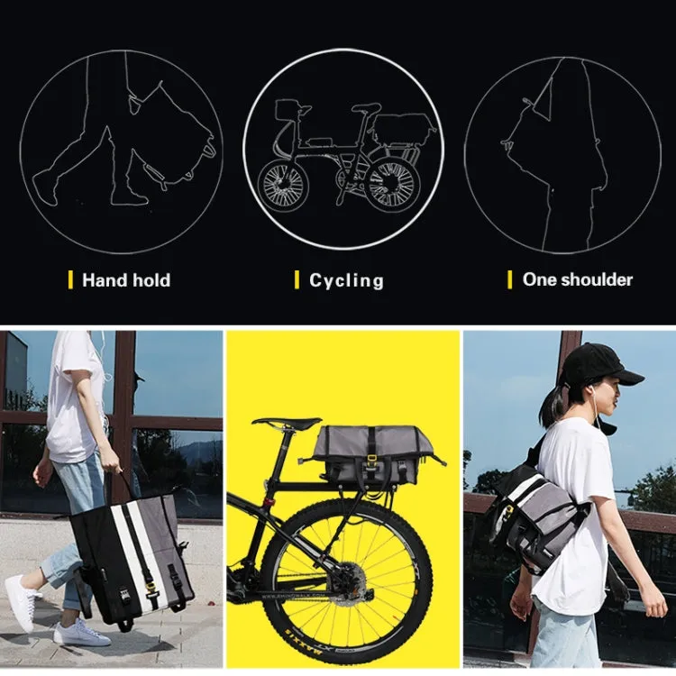 Rhinowalk Riding Messenger Bag Shoulder Diagonal Bag Bicycle Rear Shelf Pannier Bag(X2002 Full-gray)