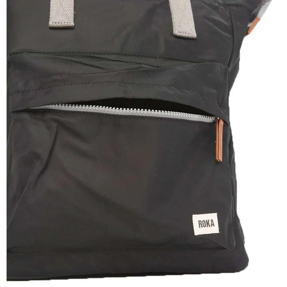 Roka Bantry B Medium Sustainable Nylon Backpack - Black