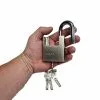 Rolson 60mm Heavy Duty Hardened Steel Body Padlock with 4 keys and High sided protective shoulders for extra security