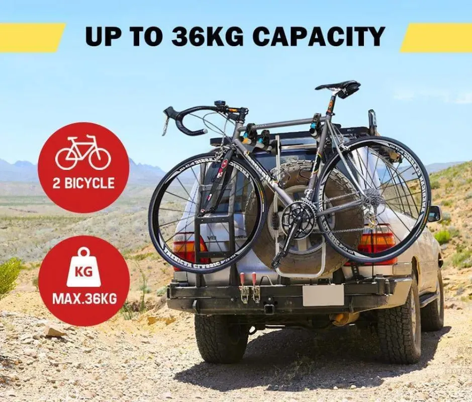 San Hima Foldable Spare Wheel 2 Bike Carrier Bicycle Rack