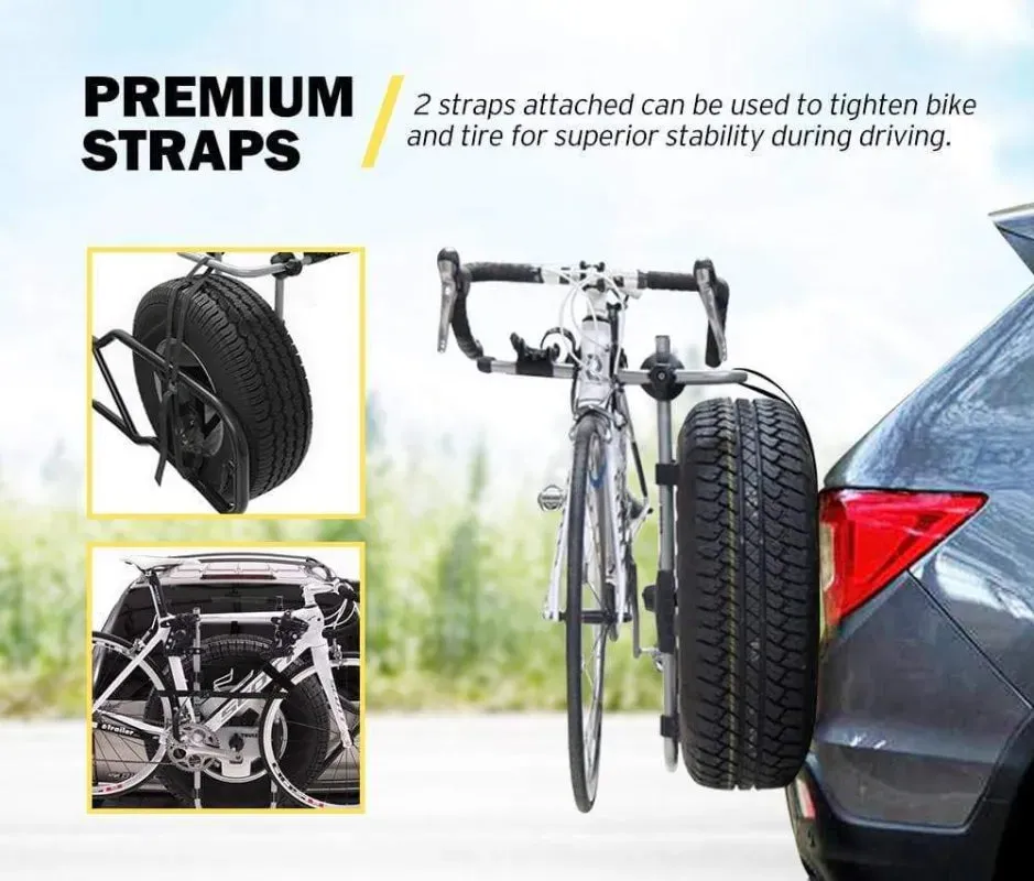 San Hima Foldable Spare Wheel 2 Bike Carrier Bicycle Rack