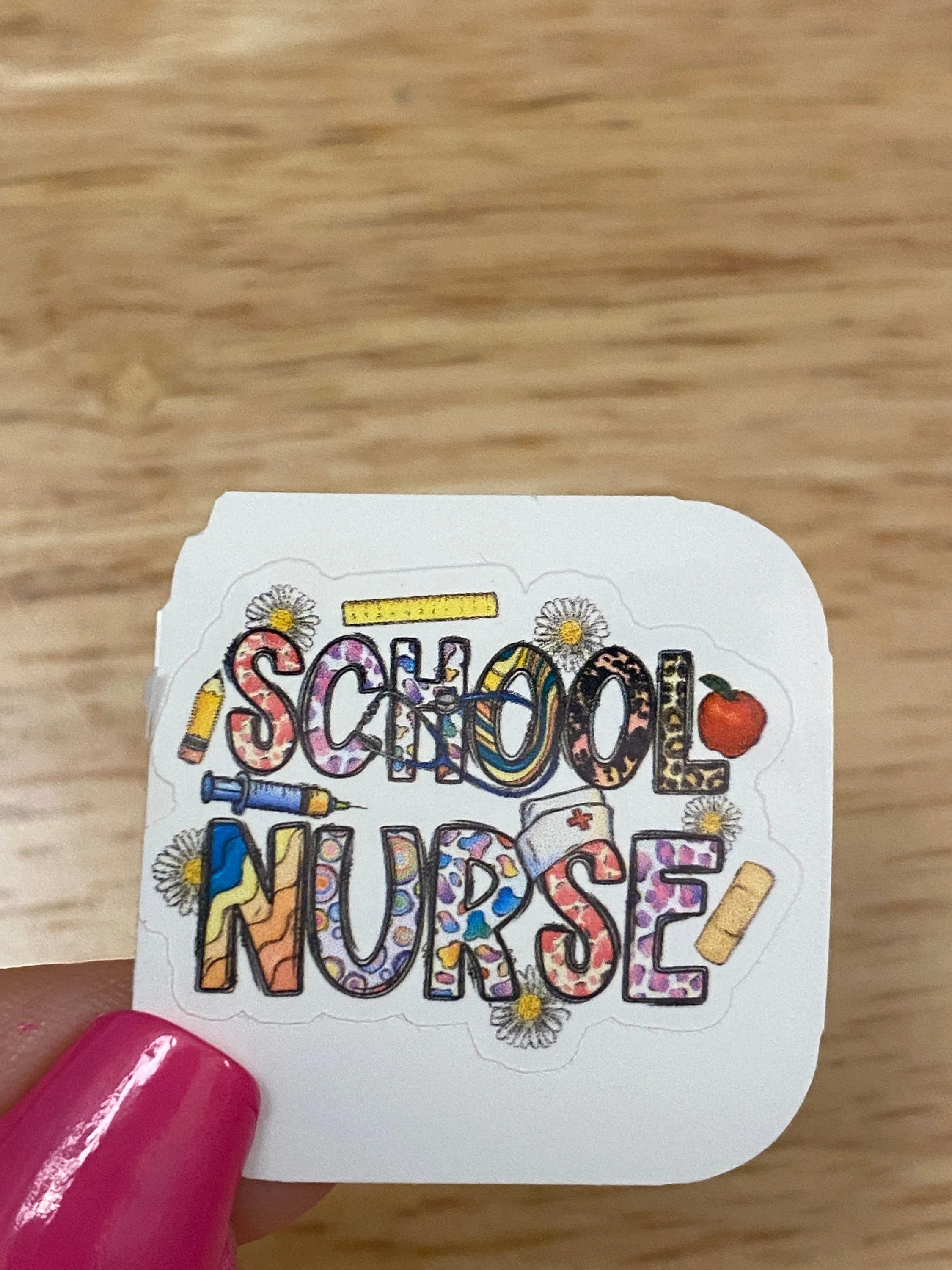 School Nurse Sticker, Nurse School Sticker, Medical STICKER, Cute Medical Design Sticker, school nurse sticker