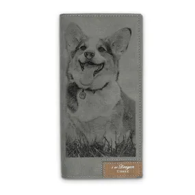 Special Gift for Custom Photo Wallet | Bifold Long Style Wallet-Light Grey-NEW