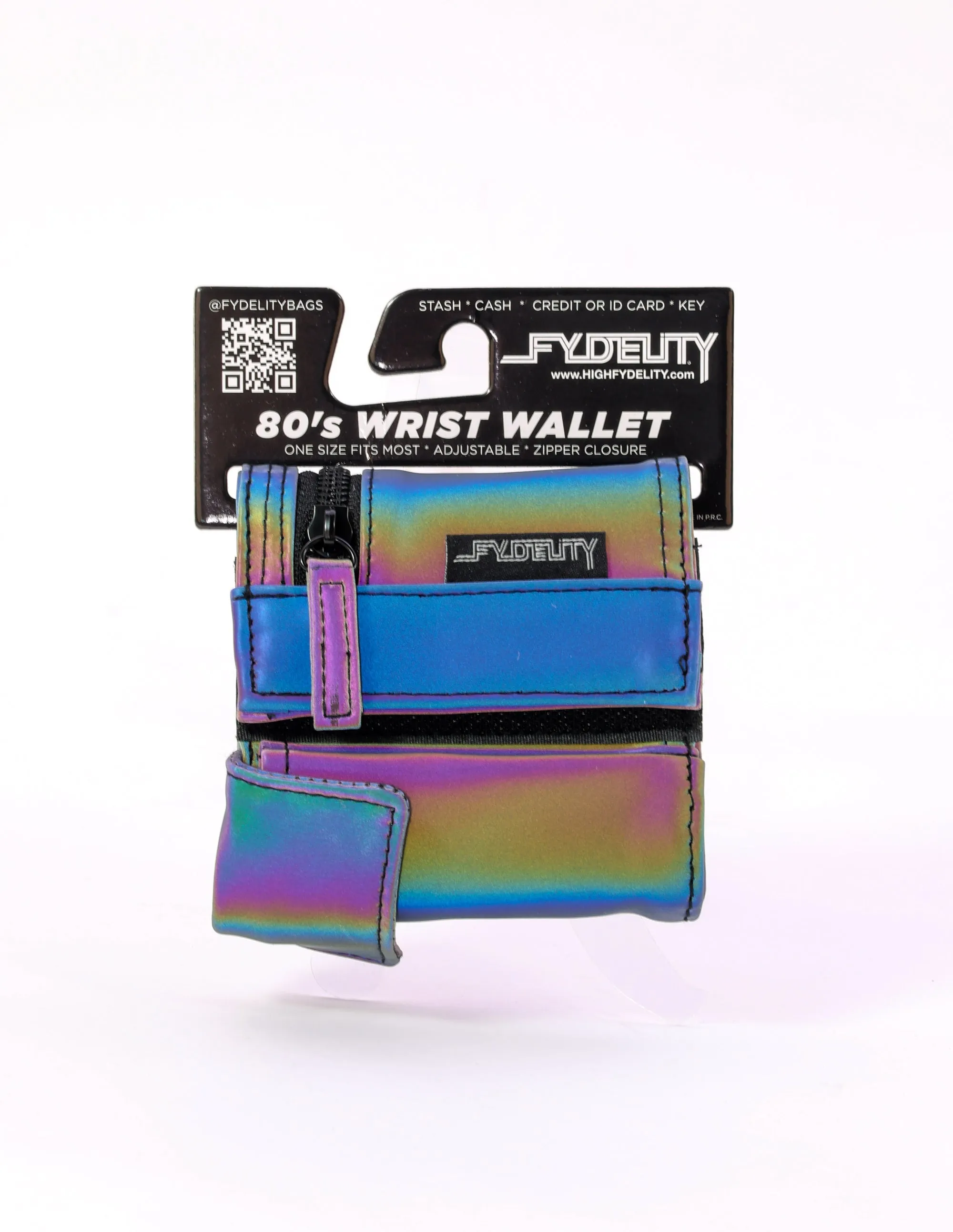 Stash Wrap | Wrist Wallet | Reflective Rainbow