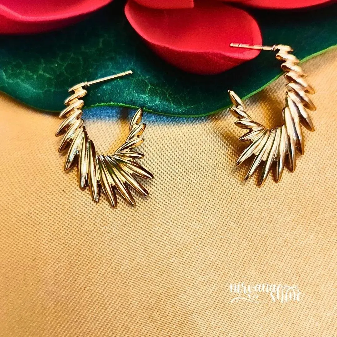 Sunburst Hoop Earrings