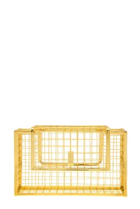 TEEK - Metal Cage Crossbody Clutch Bag