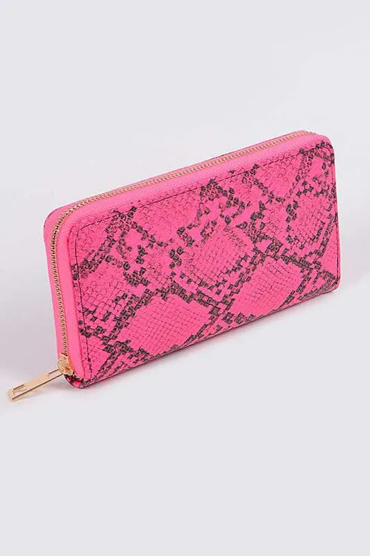 TEEK - Neon Python Printed Fashion Wallet