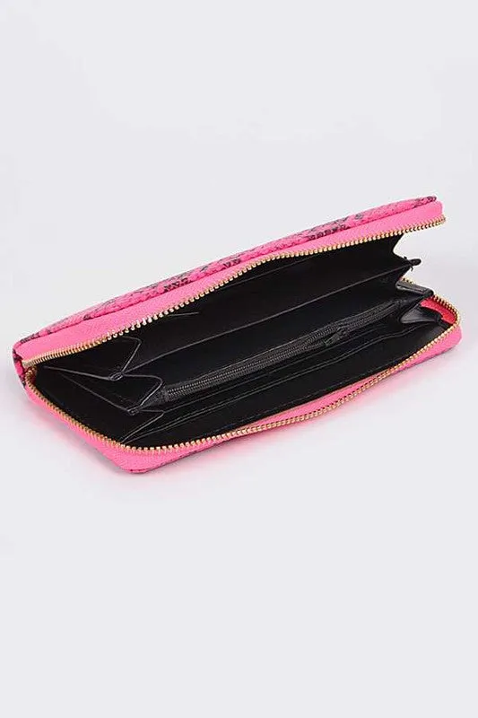 TEEK - Neon Python Printed Fashion Wallet