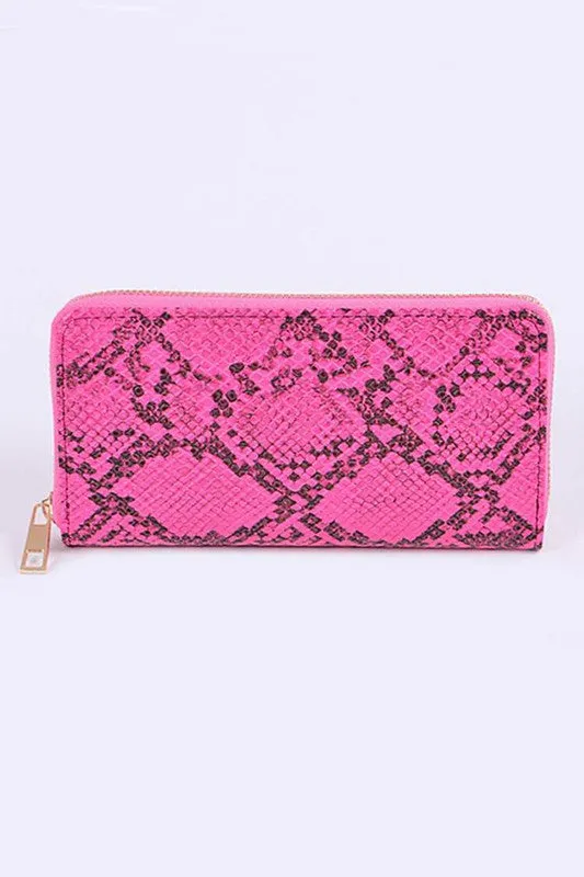 TEEK - Neon Python Printed Fashion Wallet