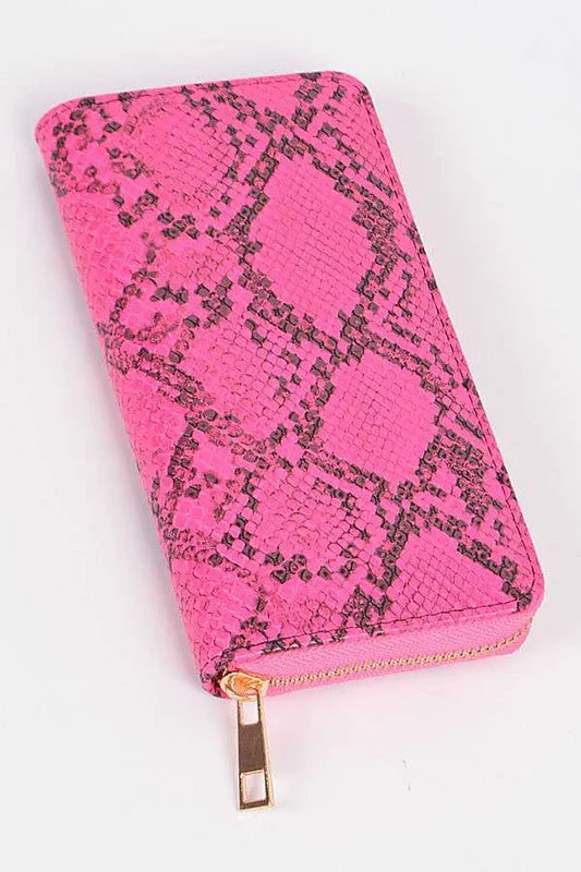 TEEK - Neon Python Printed Fashion Wallet