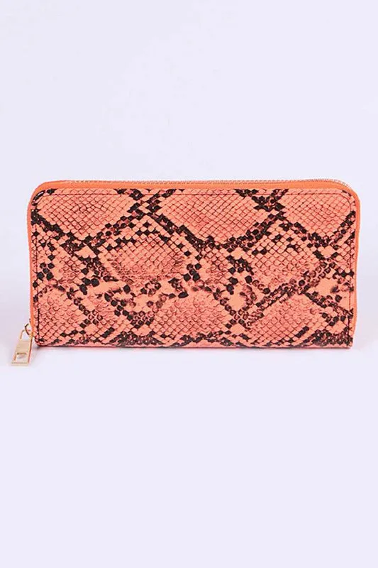 TEEK - Neon Python Printed Fashion Wallet