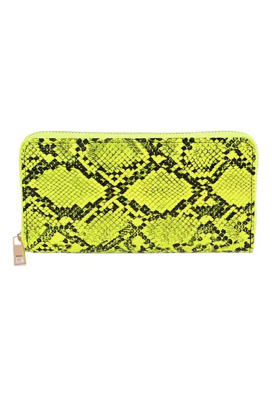 TEEK - Neon Python Printed Fashion Wallet