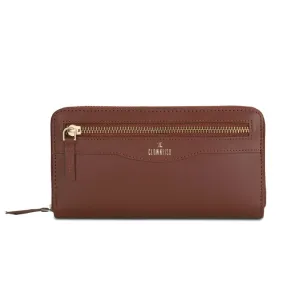 THE CLOWNFISH Eliana Collection Genuine Leather Wallet - Stylish & Multi-compartment | Card Holders | 20x3x10 cm | Tan