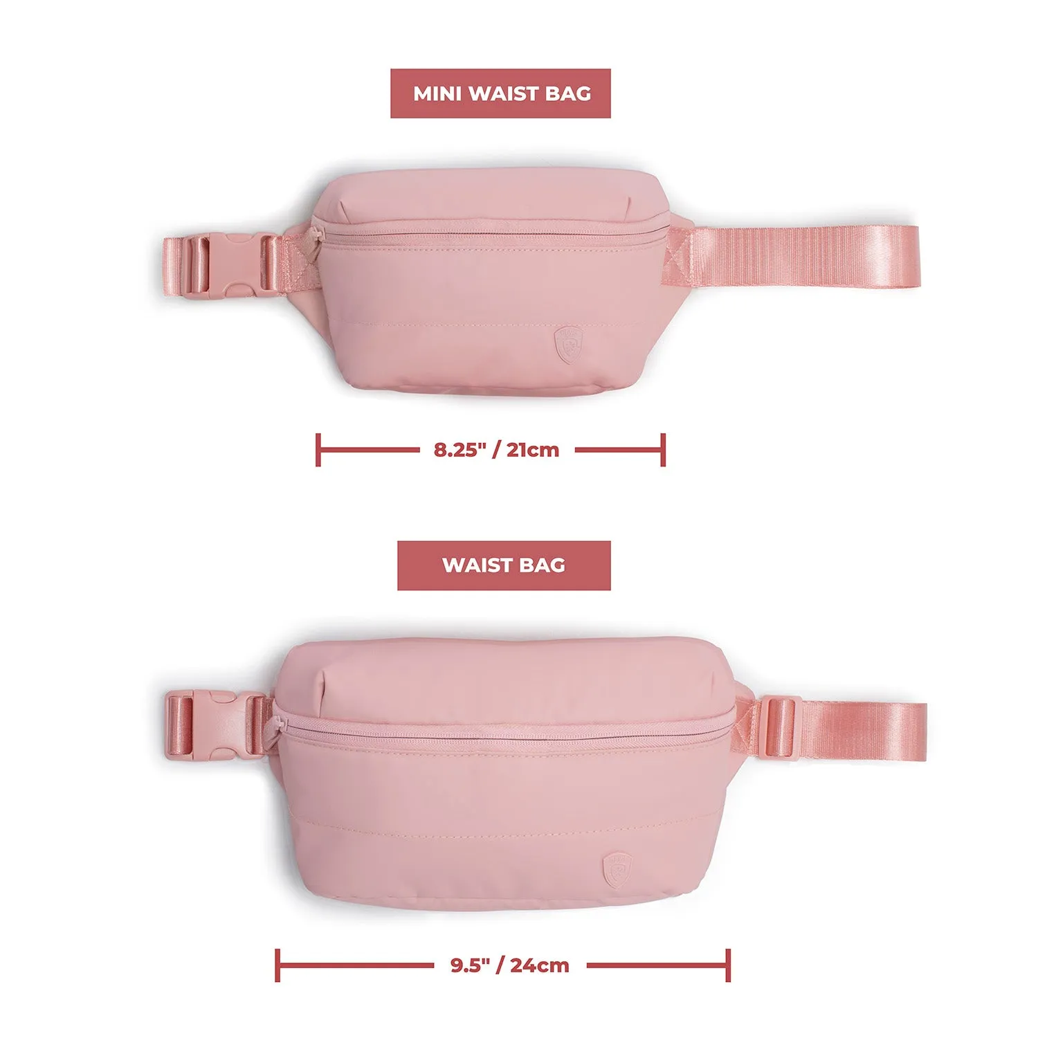 The Puffer Mini Waist Bag - Rose