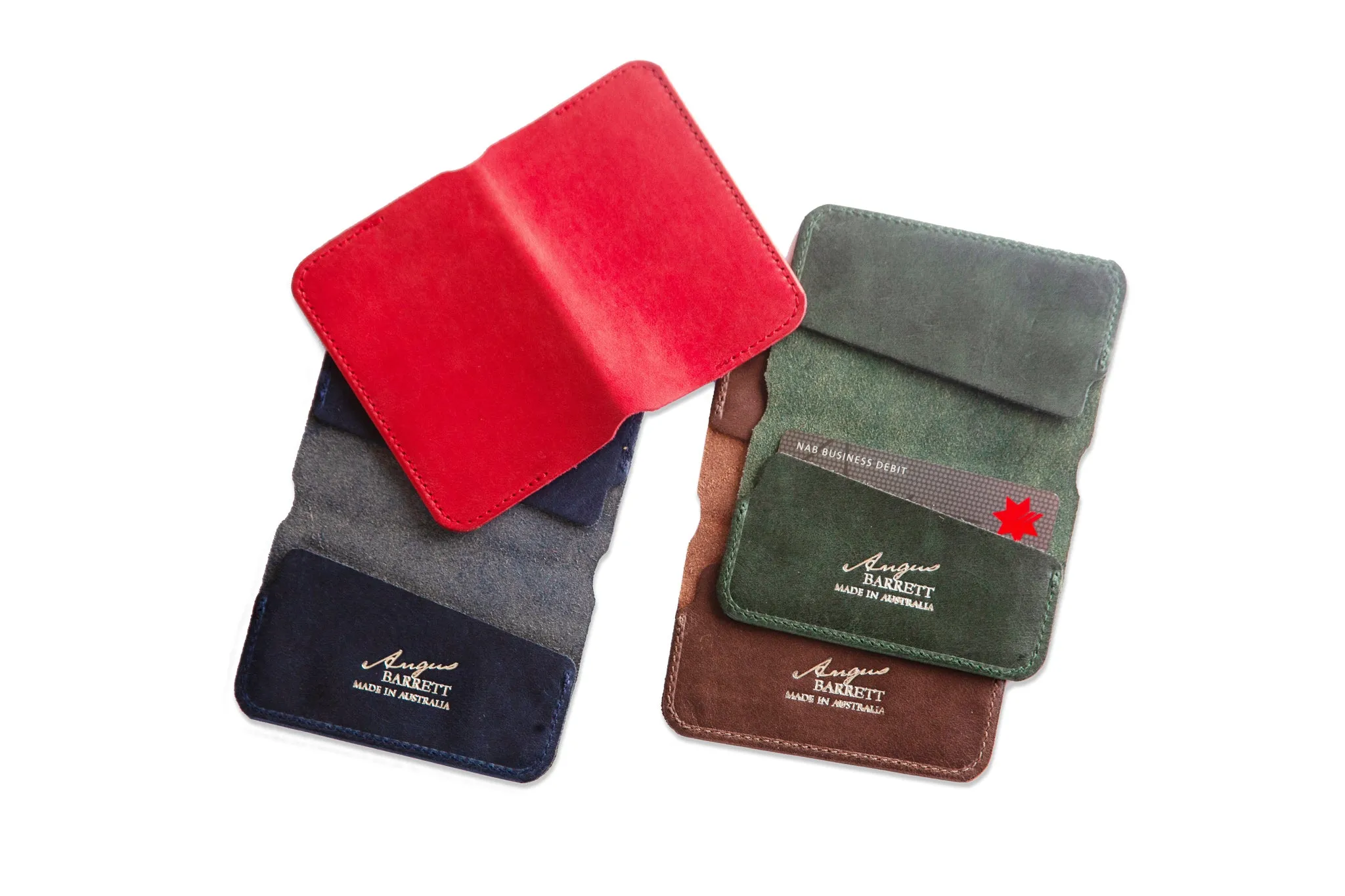 The "Little Yarra" Italian Leather Wallet (Red)