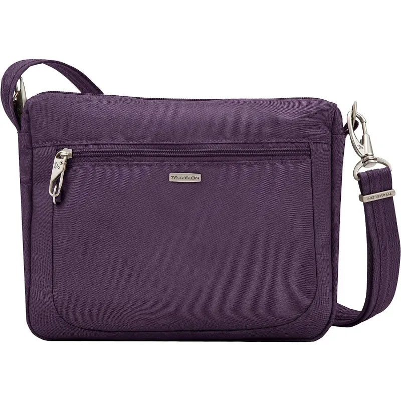 Travelon Classic Anti-Theft Small East/West Crossbody Purple