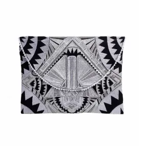 Tribal Clutch Pompom Bag- Thailand