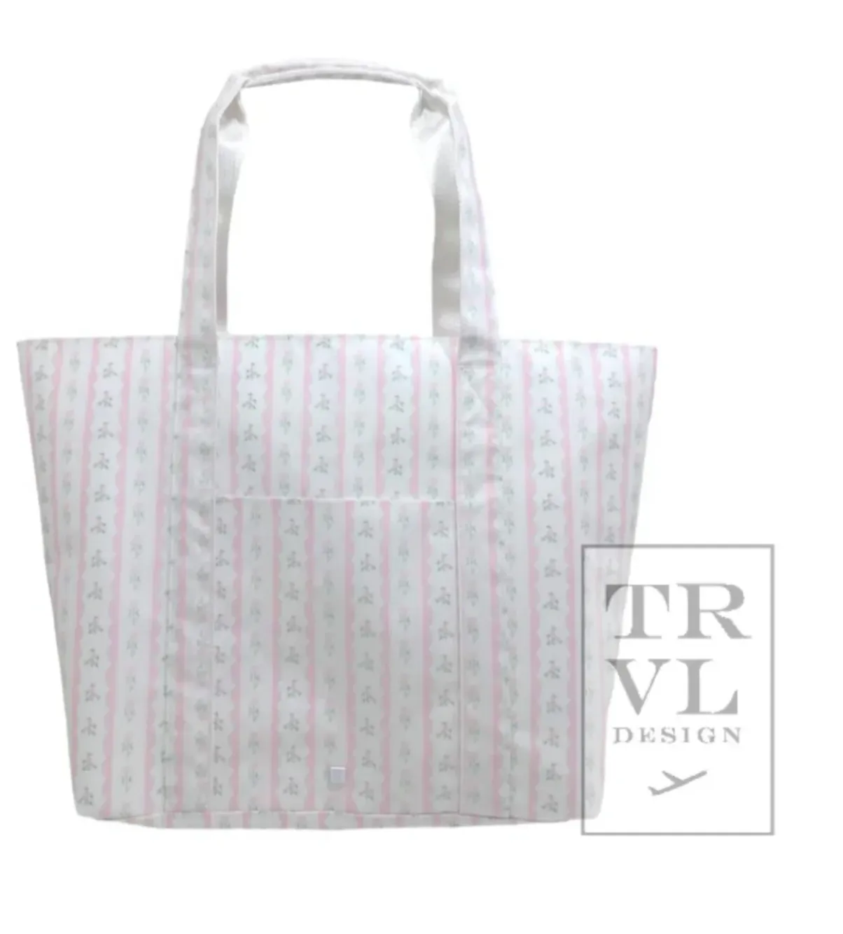 TRVL: Jumbo Tote XL Tote - Ribbon Floral Pink