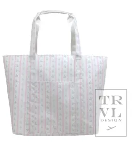 TRVL: Jumbo Tote XL Tote - Ribbon Floral Pink