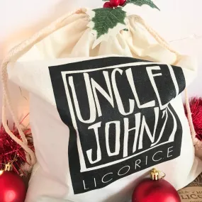 Uncle John's Christmas Calico Gift Bag