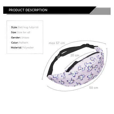 Unicorn fanny pack fashion waist bag