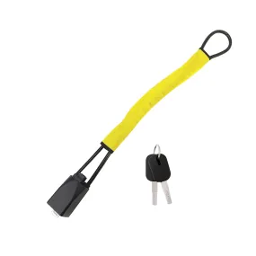 Universal Anti-Theft Steering Wheel Steel Wire Lock-Yellow