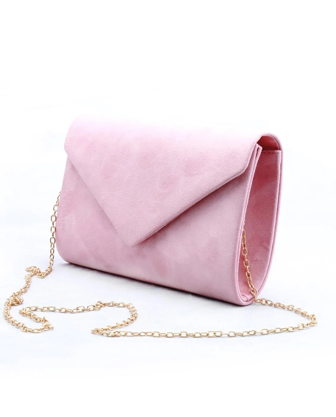 VEGAN SUEDE ENVELOPE CROSSBODY CLUTCH