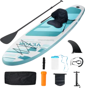 Vevor Inflatable Stand Up Paddle Board 10 Ft. with Removable Kayak Seat New