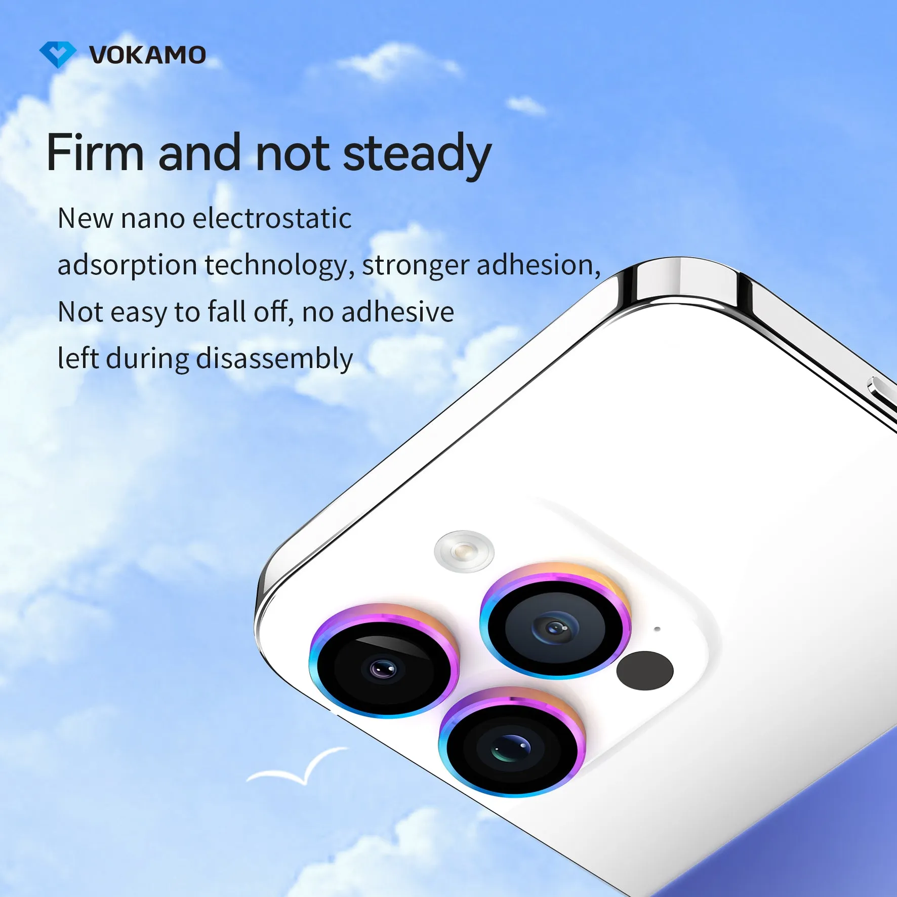 VOKAMO iPhone 15 Camera Lens Protector HD Clarity,Alloy Anti-scratch Lens Enhancer for iPhone 15 Pro Max/15 Pro/15/15 Plus