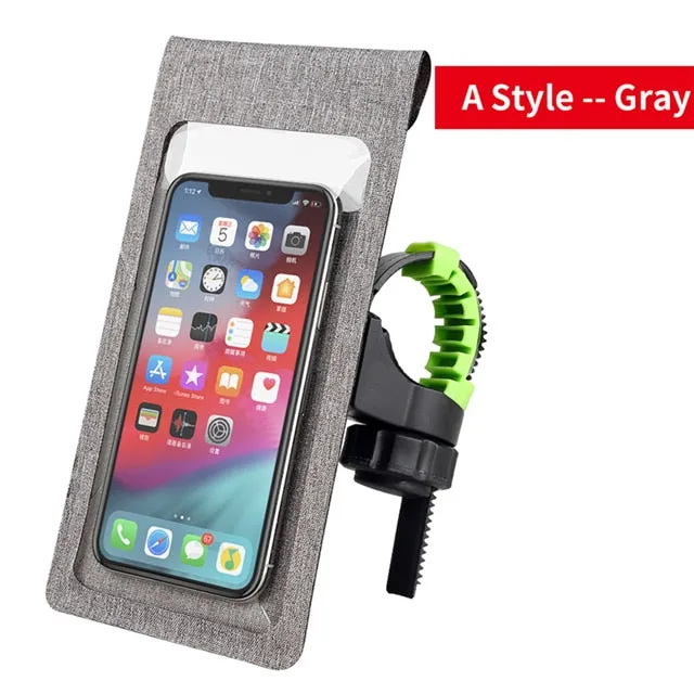 Waterproof Bicycle Bag Mobile Phone Bag Cycling 6.0 Inch Touch Screen Motorcycle MTB Bike Mount for iPhone Samsung