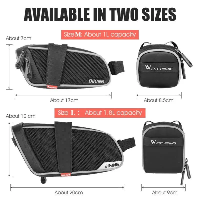 Waterproof Bicycle Saddle Bag MTB Road Bicycle Tools Pannier Reflective Rear Seatpost Bag Basket Cycling Accessories